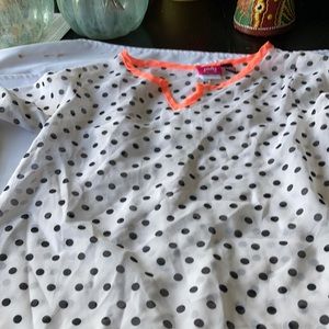 Pinky polka dot long sleeve shirt